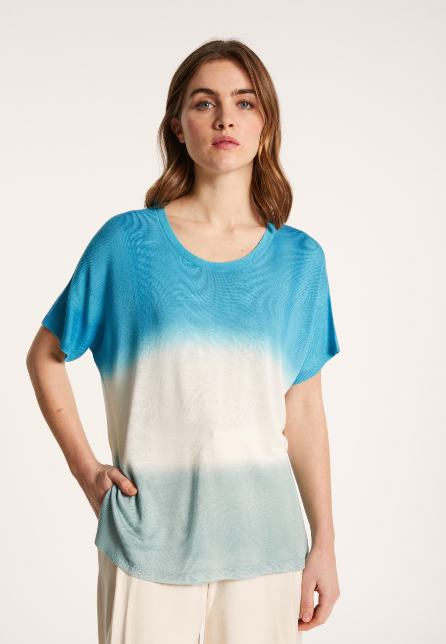 T-shirt à fentes viscose et soie - Nova Bis