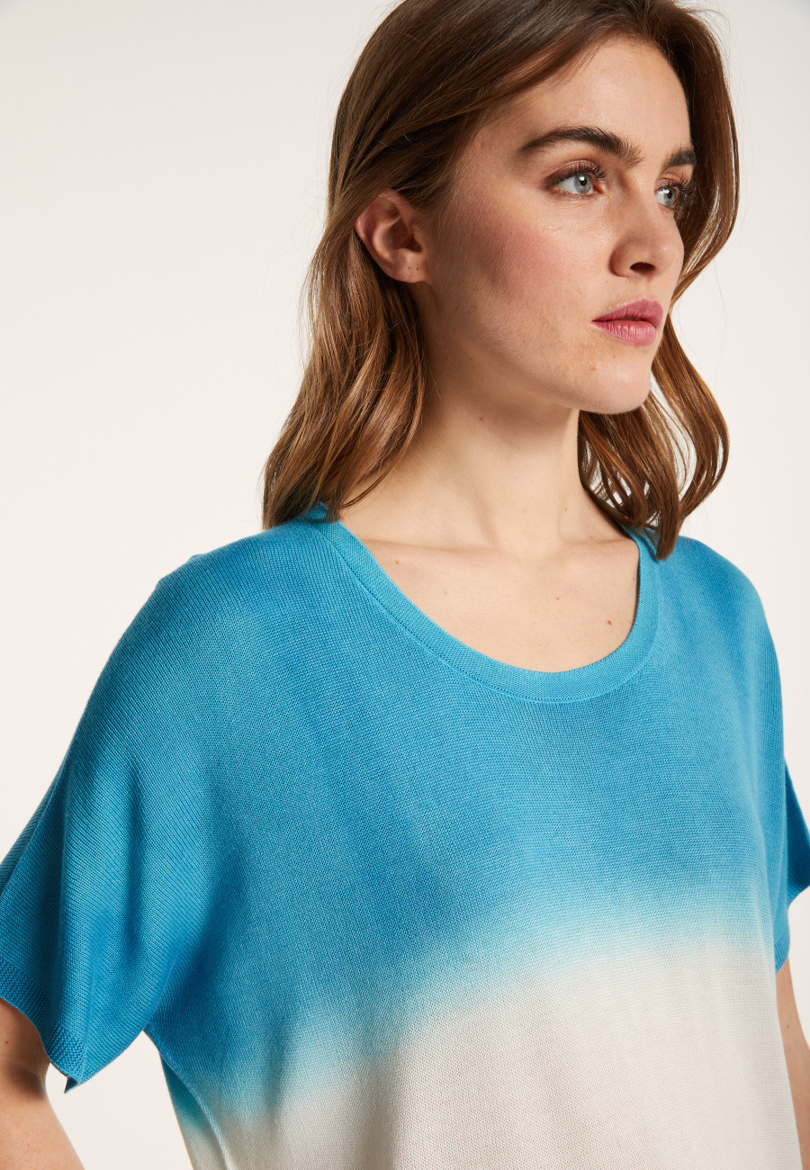 T-shirt à fentes viscose et soie - Nova Bis