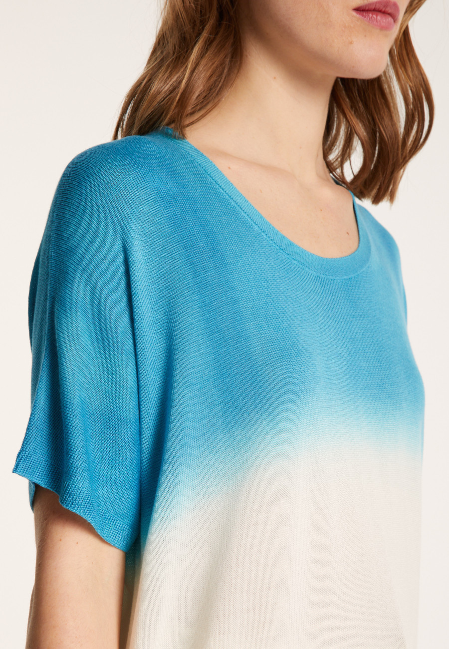 Slit T-shirt in viscose and silk - Nova Bis