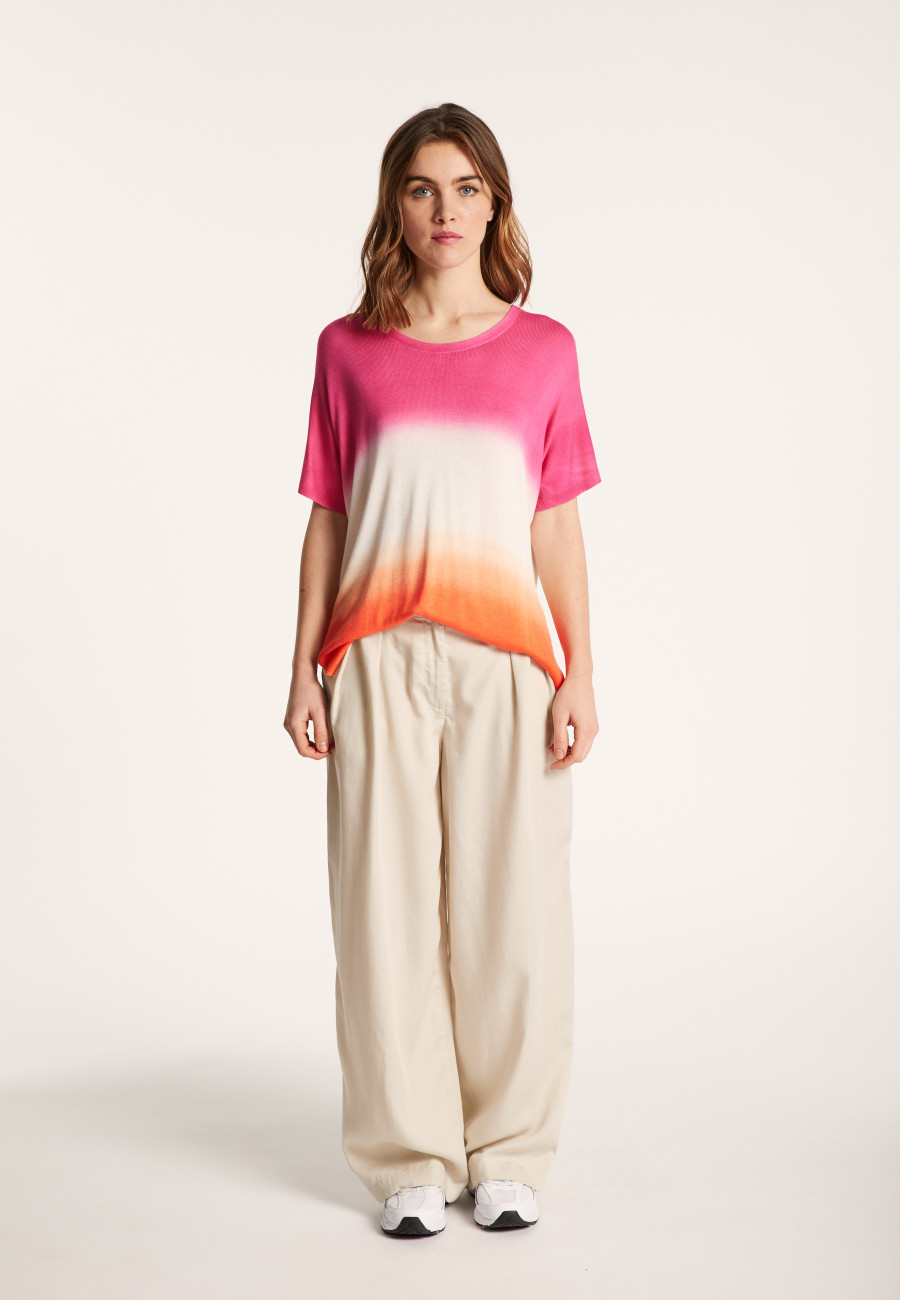 T-shirt à fentes viscose et soie - Nova Bis