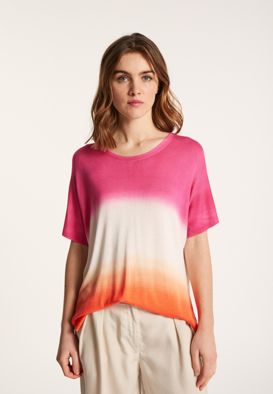 Slit T-shirt in viscose and silk - Nova Bis