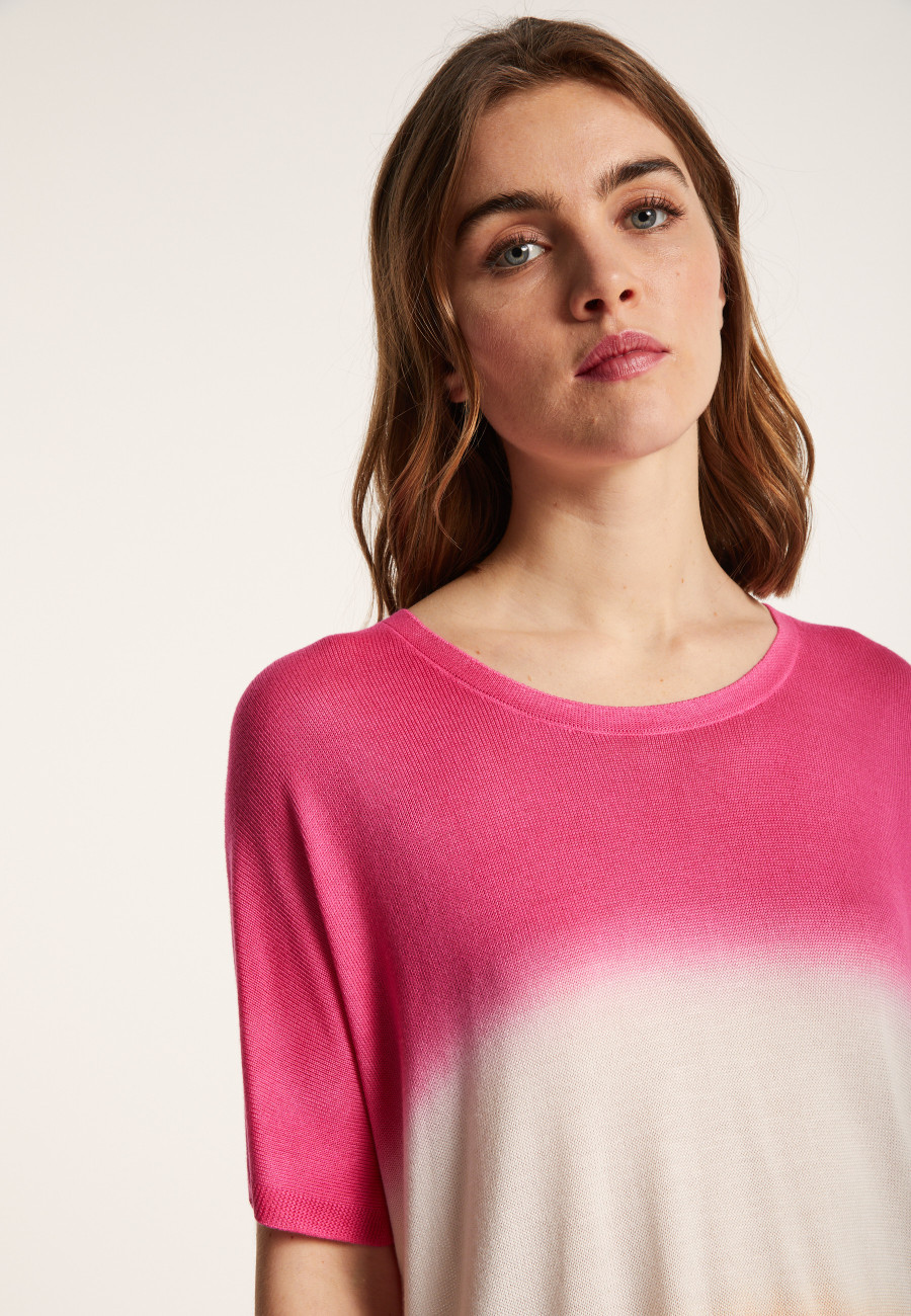 T-shirt à fentes viscose et soie - Nova Bis