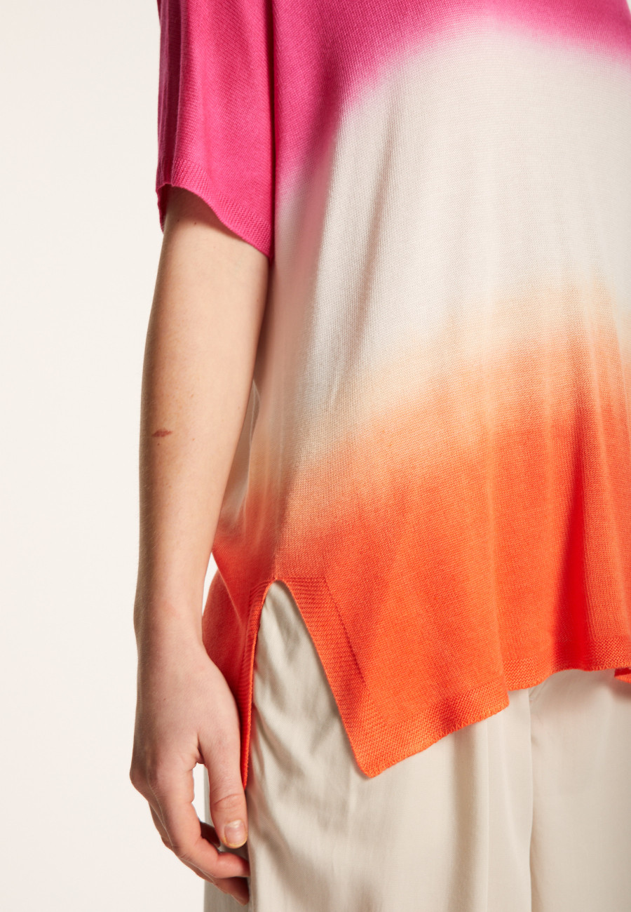 T-shirt à fentes viscose et soie - Nova Bis