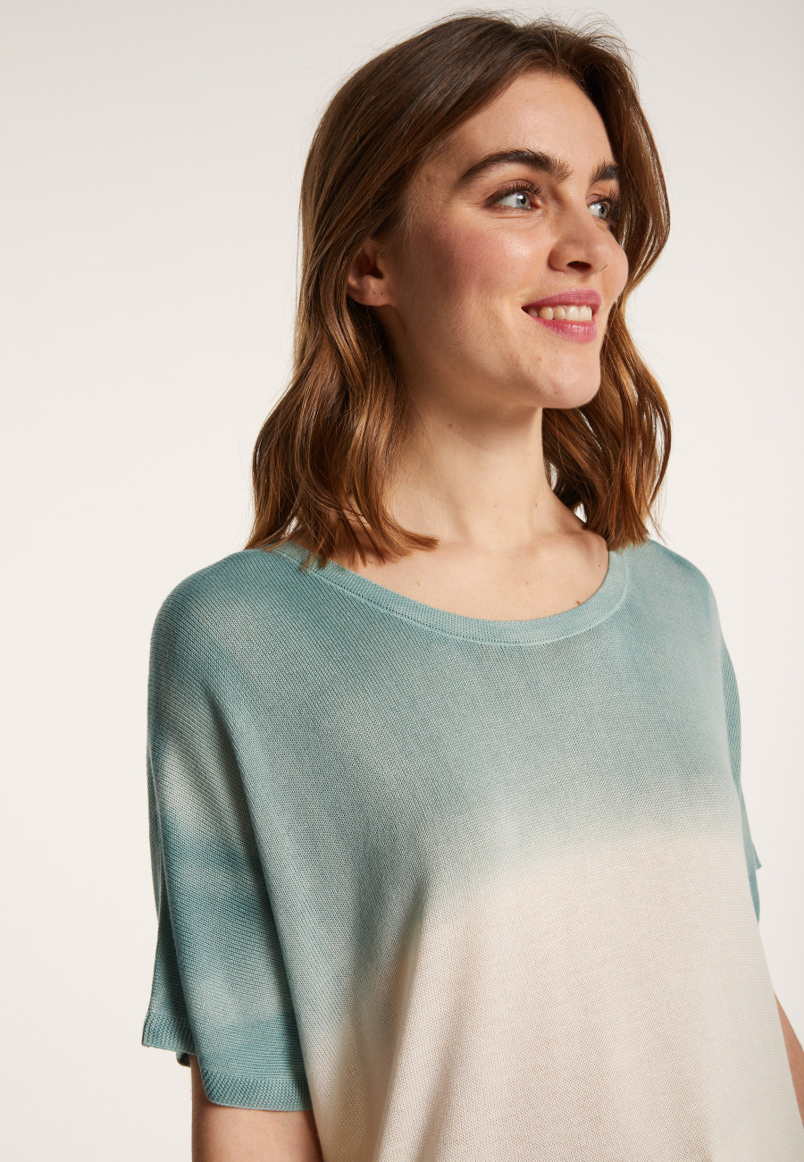 Slit T-shirt in viscose and silk - Nova Bis