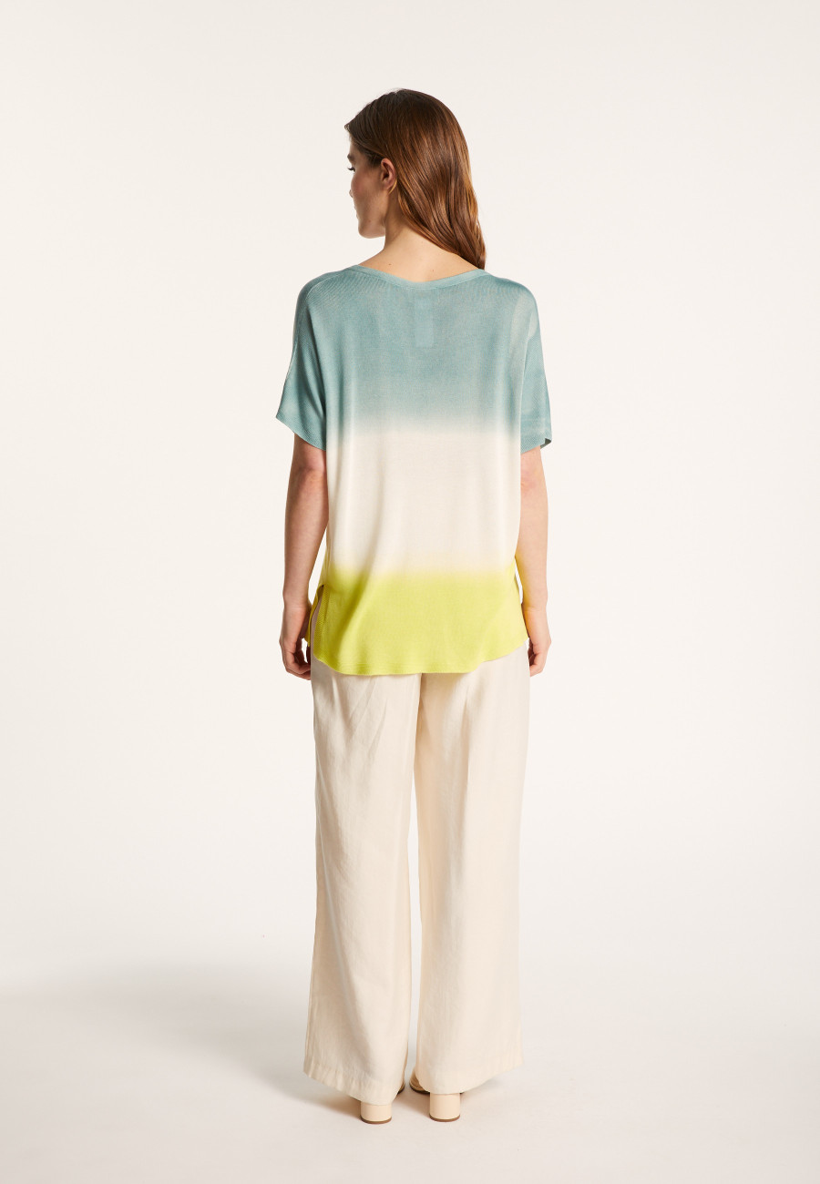 Slit T-shirt in viscose and silk - Nova Bis