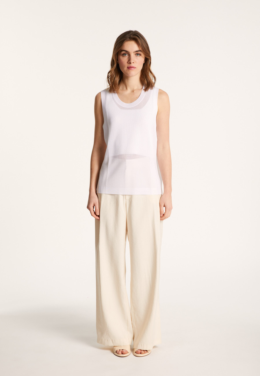 Openwork tank top in Fil Lumiere - Linda