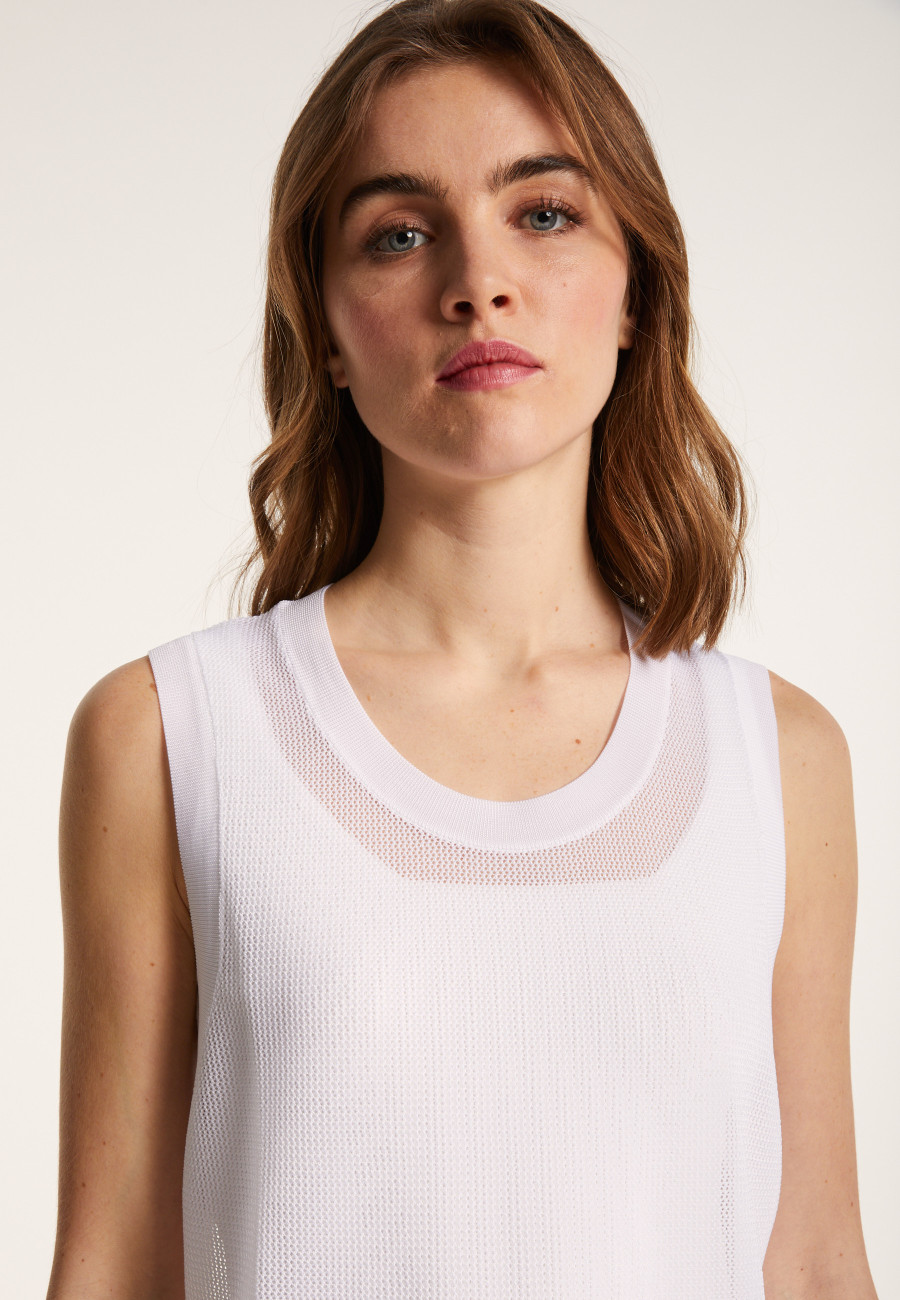 Openwork tank top in Fil Lumiere - Linda