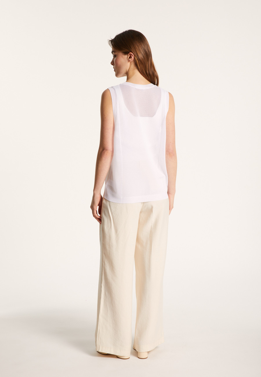 Openwork tank top in Fil Lumiere - Linda