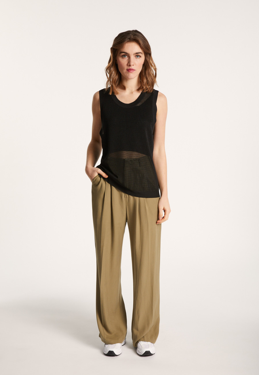 Openwork tank top in Fil Lumiere - Linda