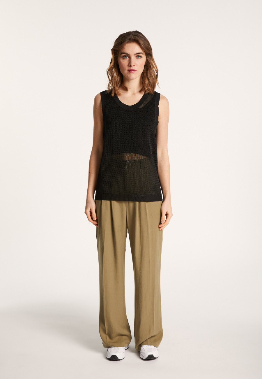 Openwork tank top in Fil Lumiere - Linda