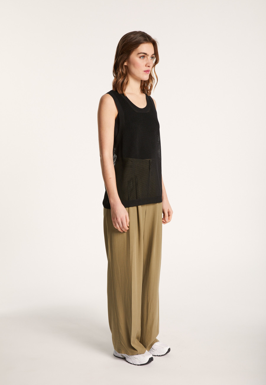 Openwork tank top in Fil Lumiere - Linda