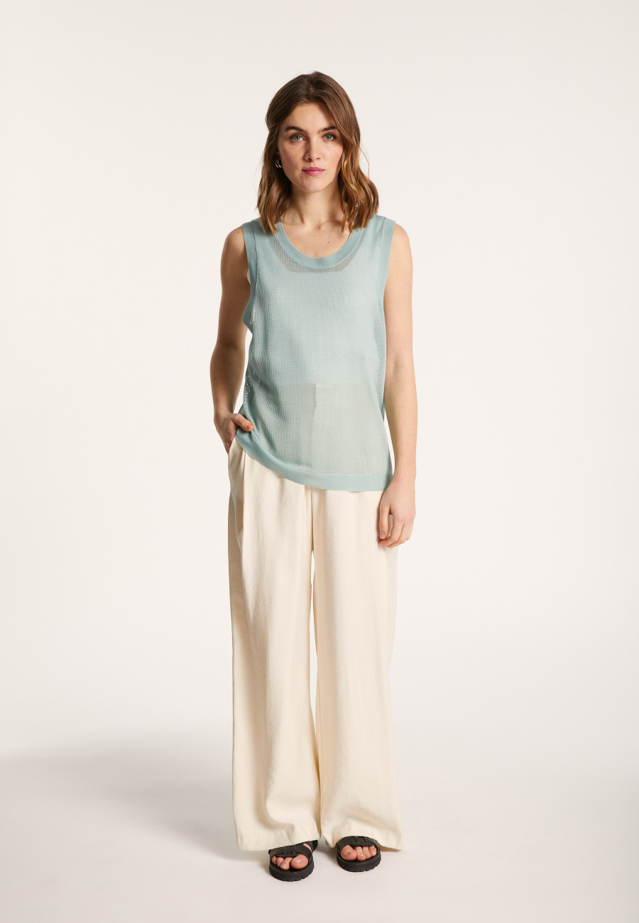 Openwork tank top in Fil Lumiere - Linda