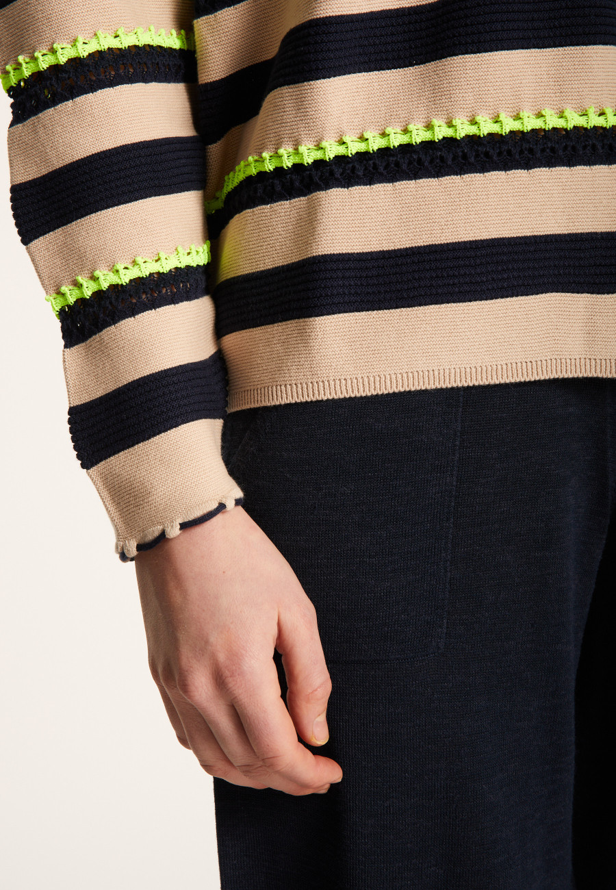 Cotton striped sweater - Luna