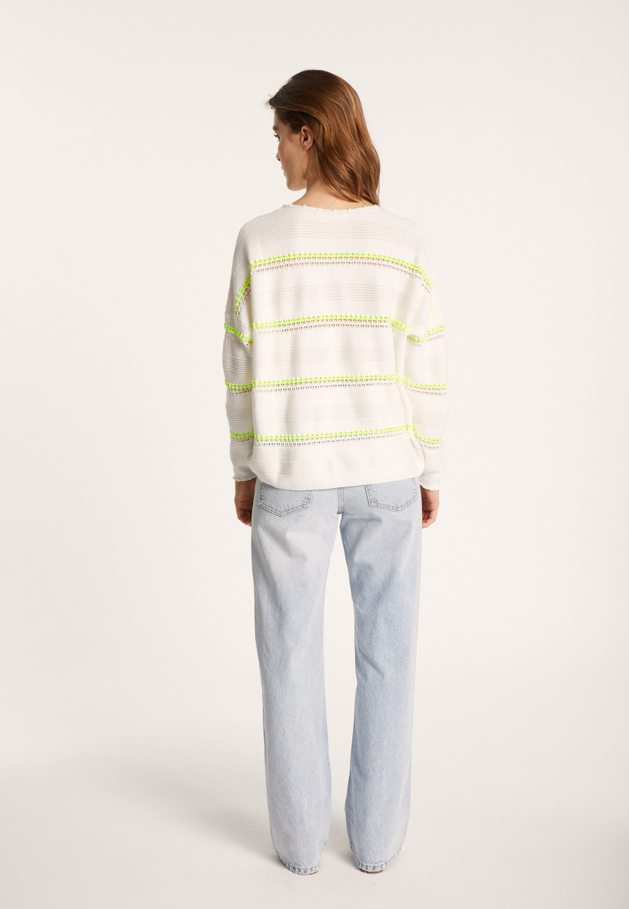Cotton striped sweater - Luna
