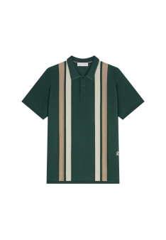 4 vertical stripes polo shirt in Fil Lumière - Ilann