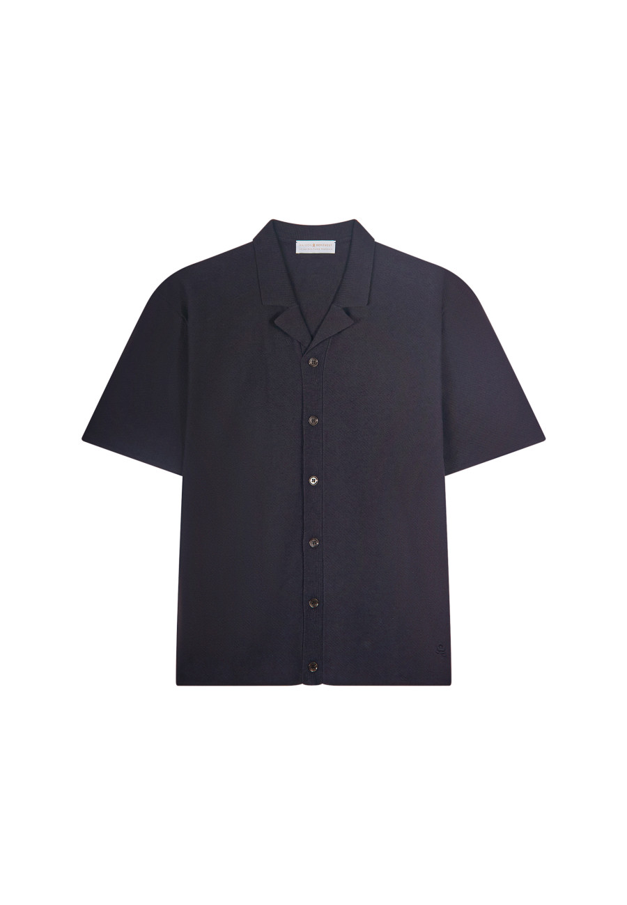 Short-sleeved cotton and linen shirt - Igino