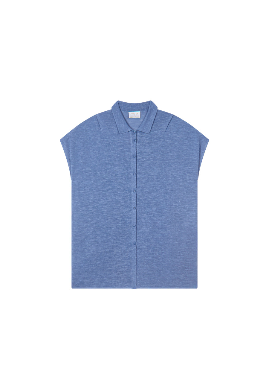 Long slub linen vest - Nora