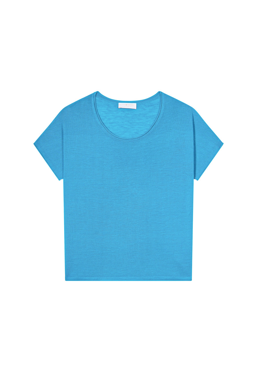 Round-neck slub linen T-shirt - Loli