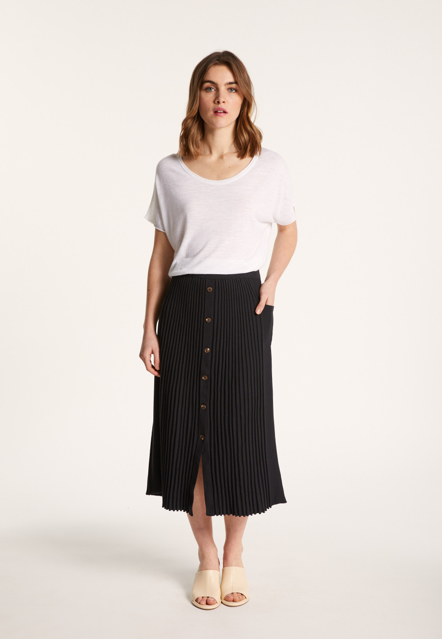 Round-neck slub linen T-shirt - Loli