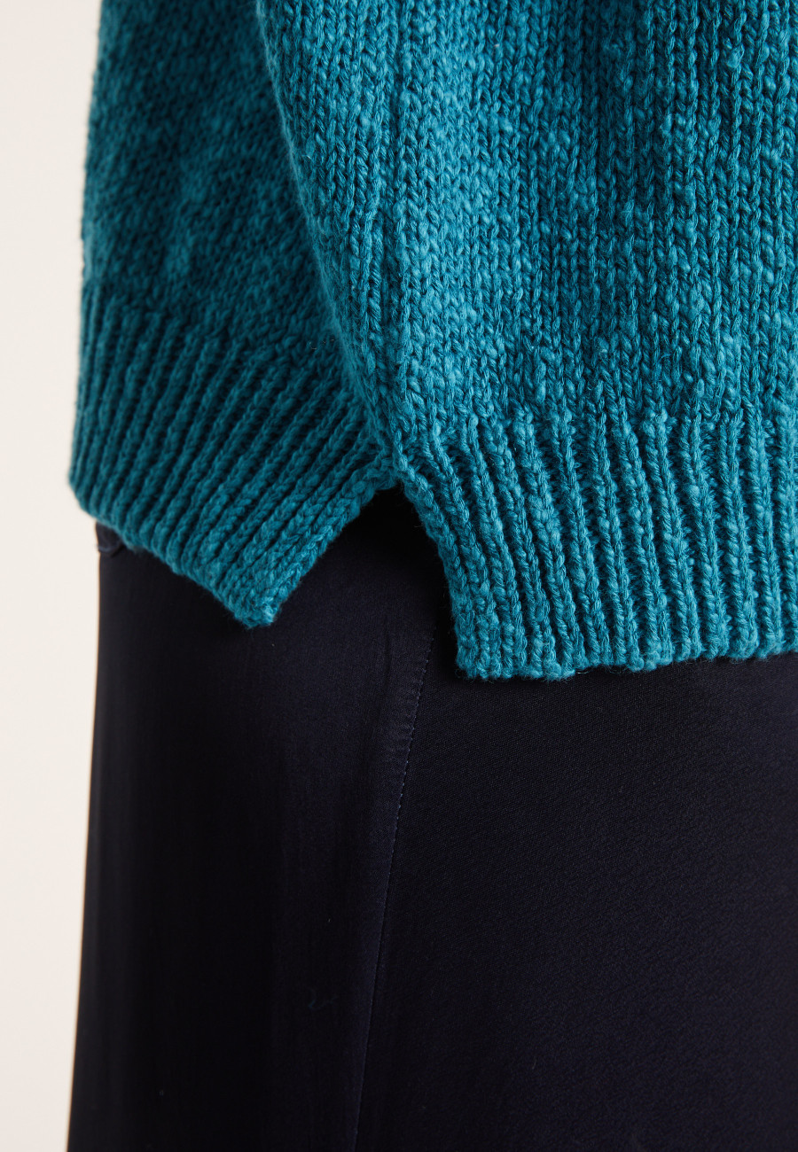 Loose cotton and linen jumper - Nathalie