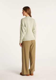 Gilet col V en coton et lin - Nais