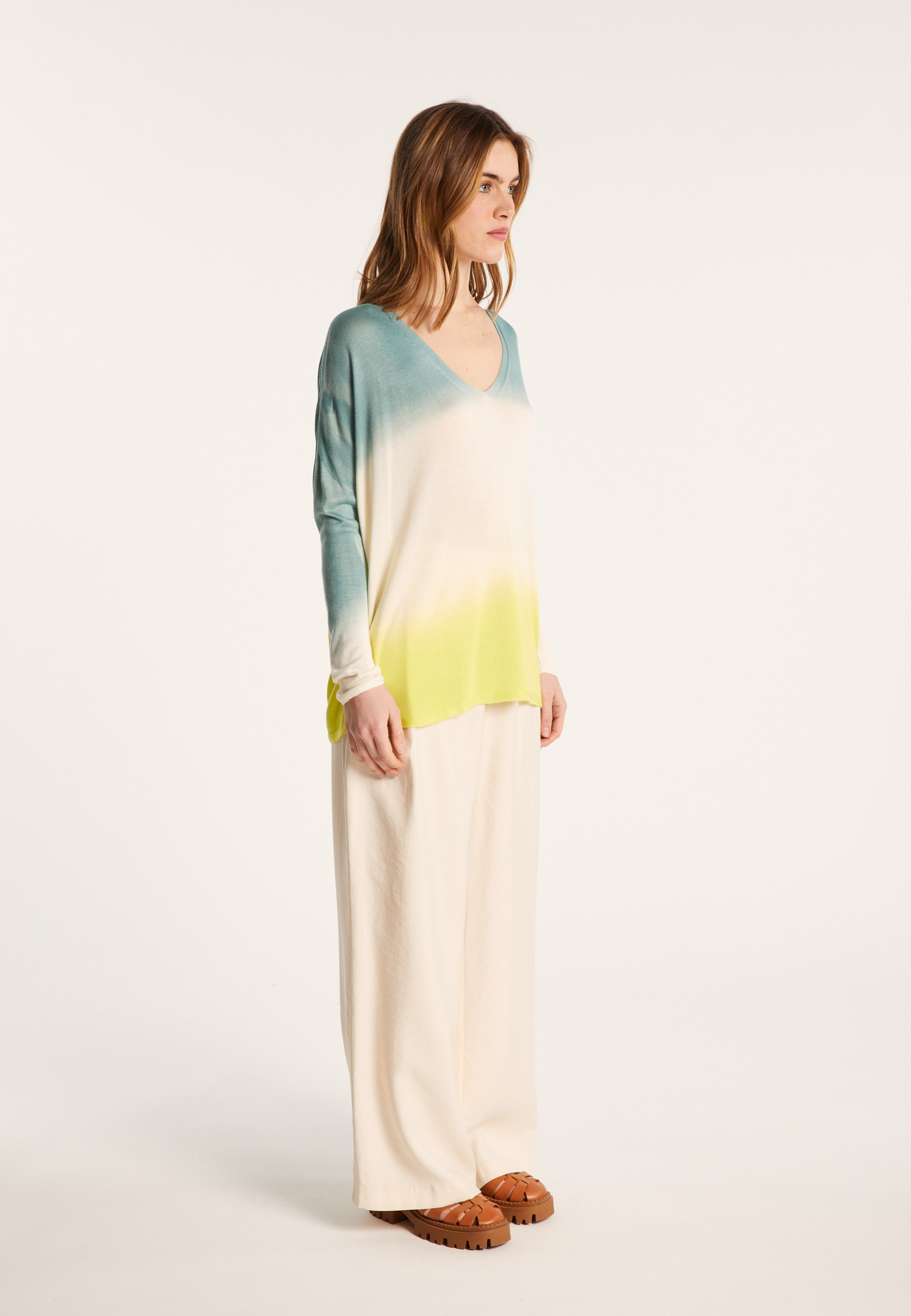 T-shirt dip dye manches longues - Nahla Bis