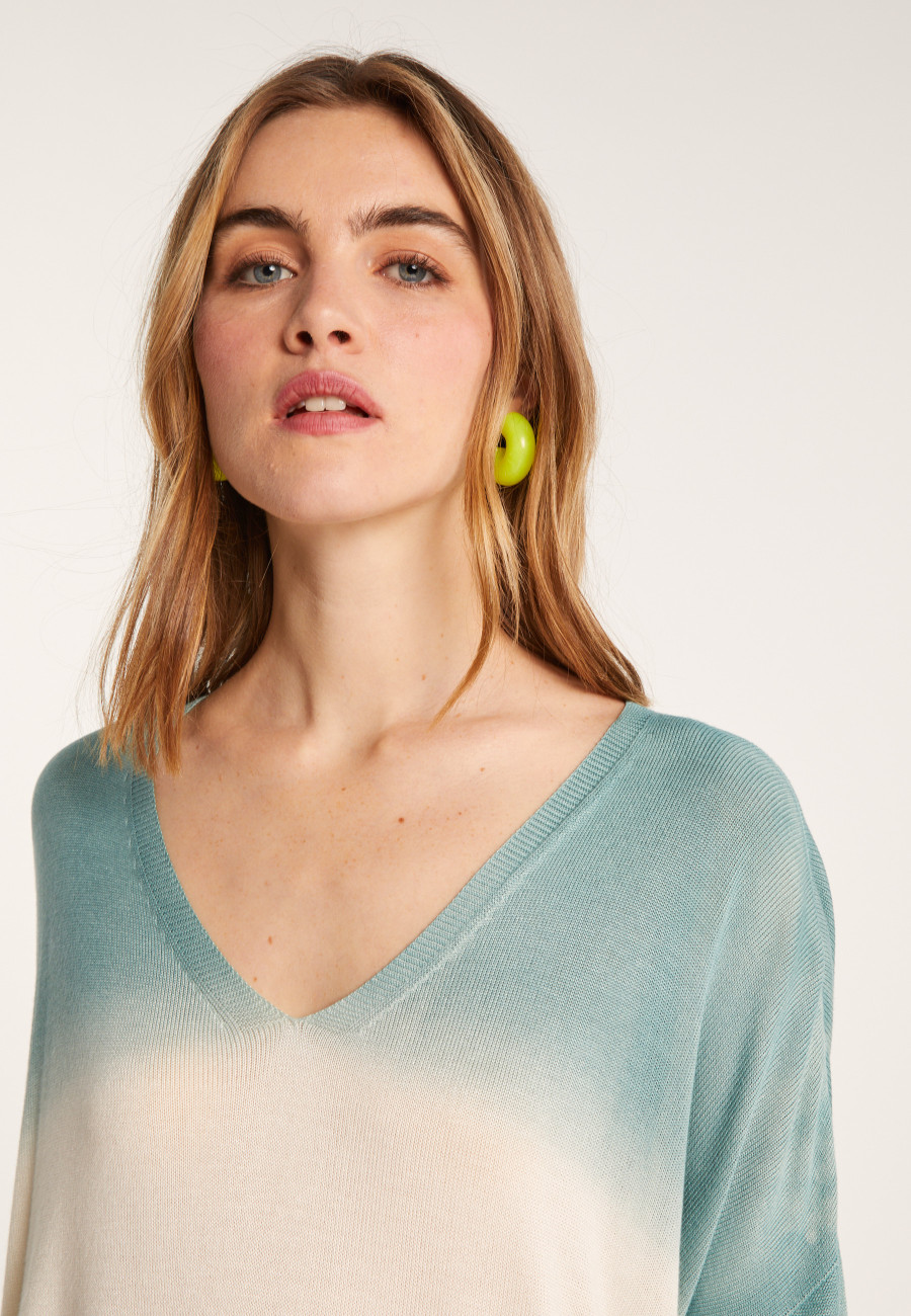 Long-sleeved dip dye t-shirt - Nahla Bis
