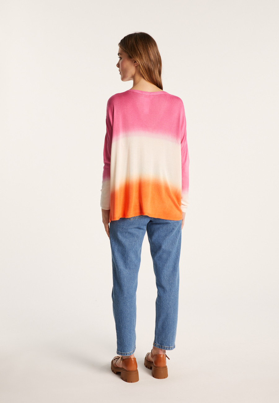 T-shirt dip dye manches longues - Nahla Bis