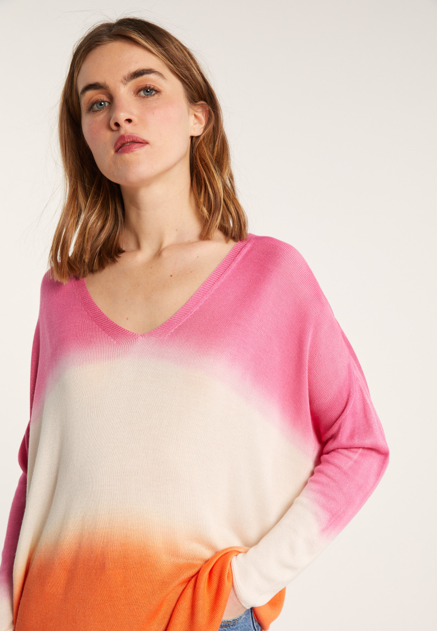 Long-sleeved dip dye t-shirt - Nahla Bis