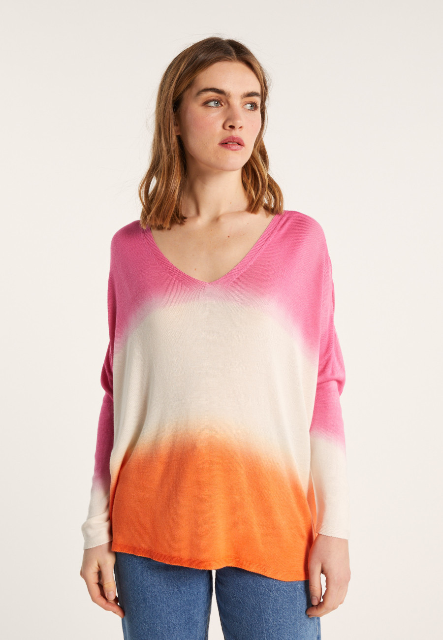T-shirt dip dye manches longues - Nahla Bis