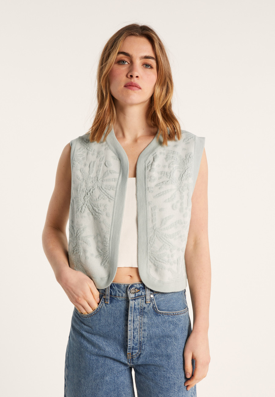 Organic cotton sleeveless jacket - Lorelai