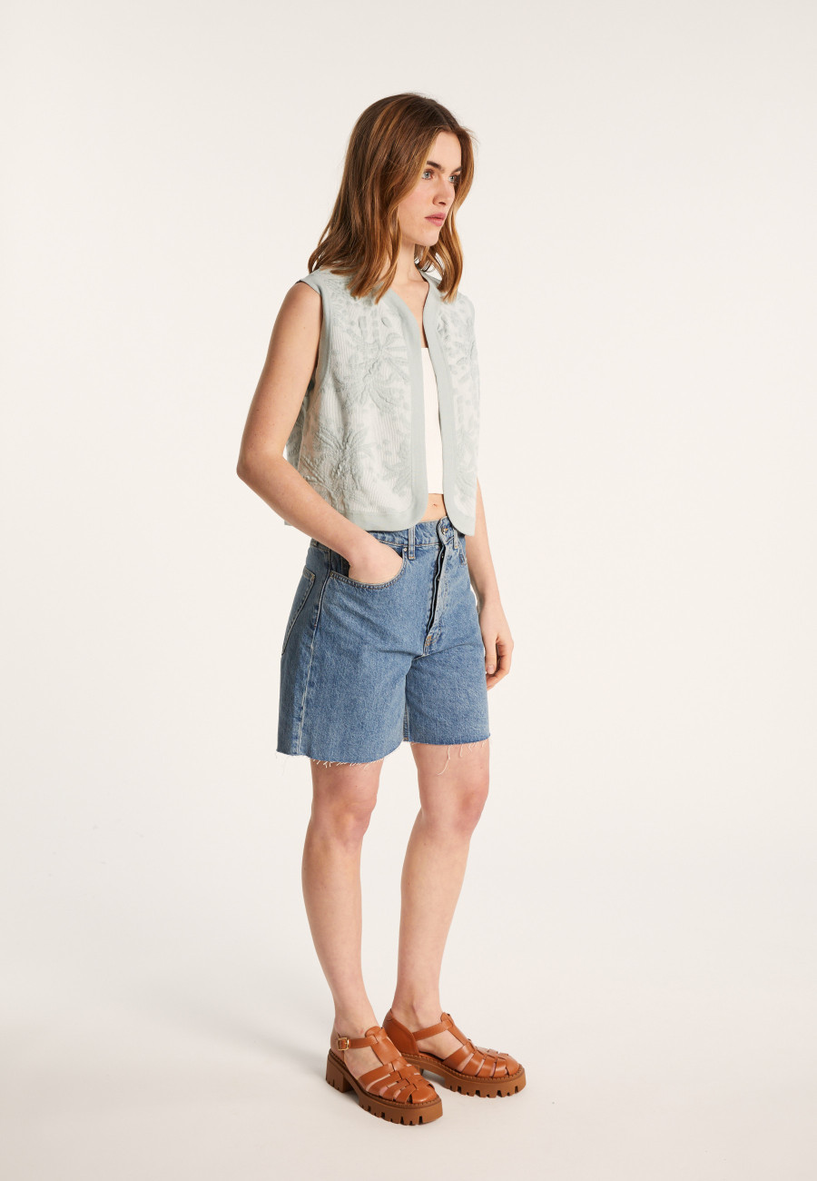 Jaqueta sem mangas de algodão orgânico - Lorelai