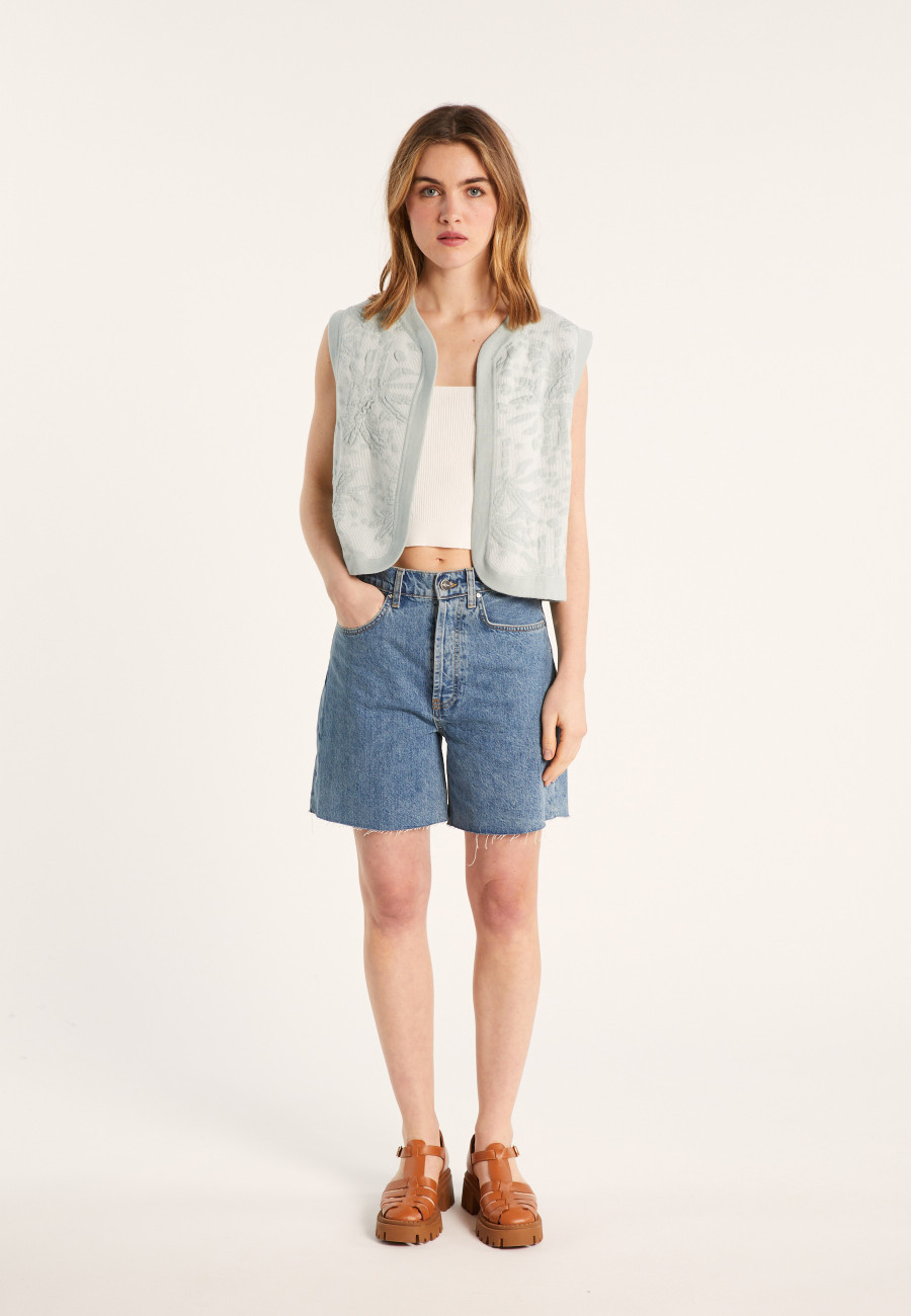 Jaqueta sem mangas de algodão orgânico - Lorelai