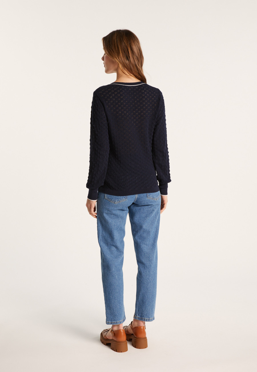 Cardigan in organic cotton - Lanaelle