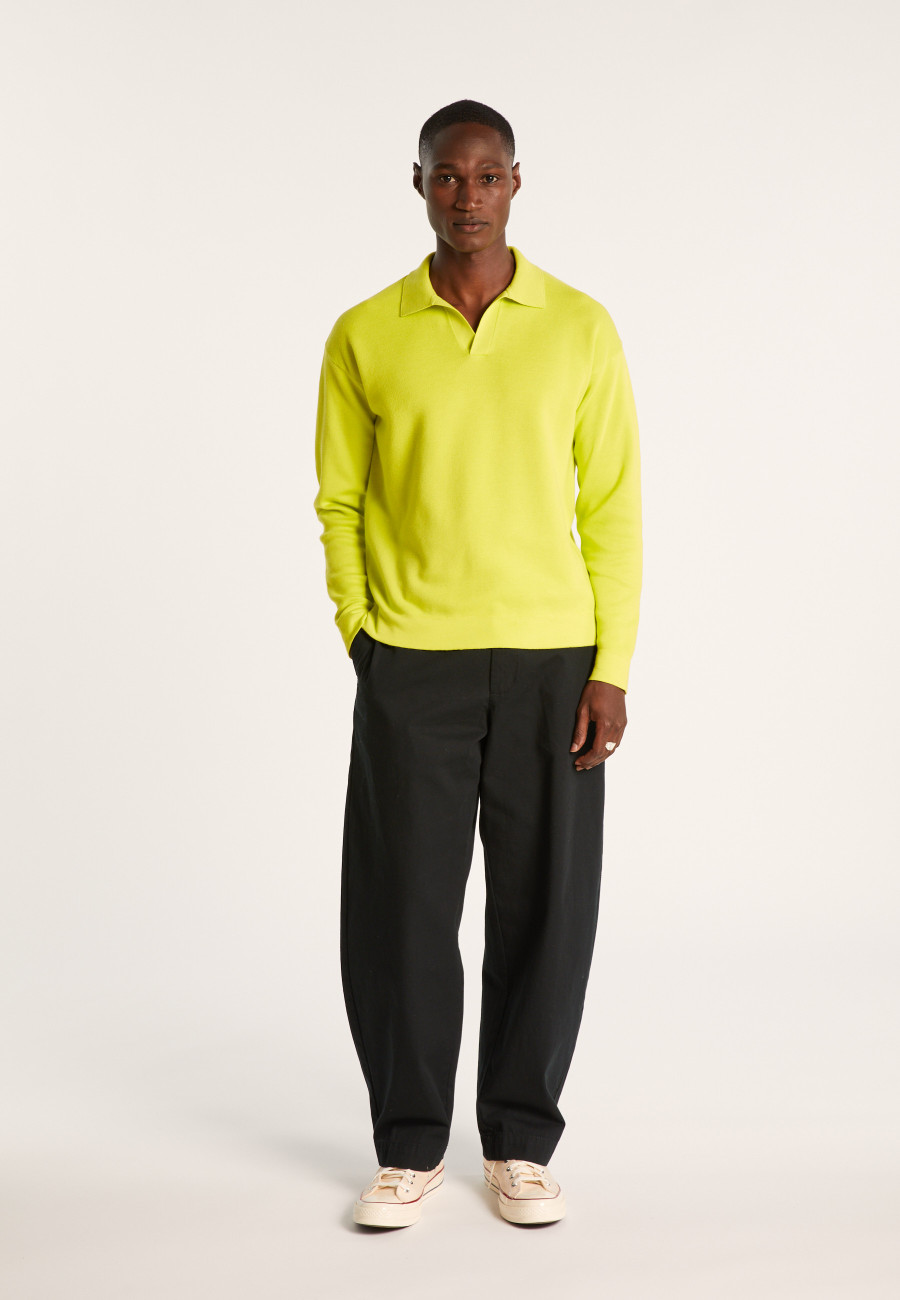 Polo manches longues en coton - Ido