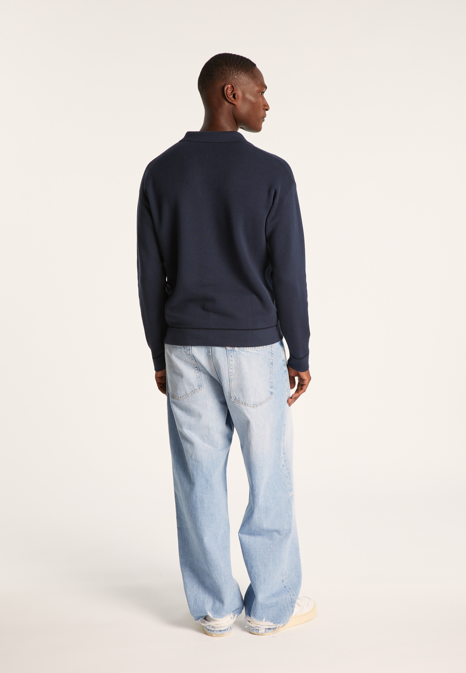 Polo manches longues en coton - Ido