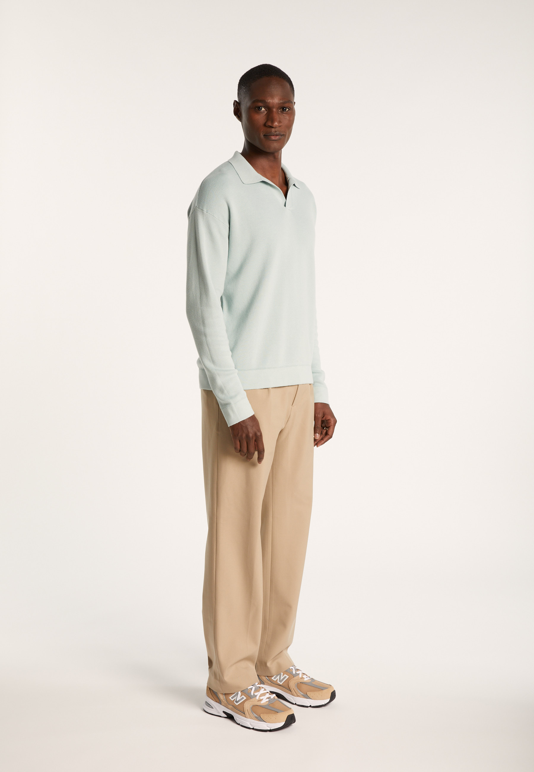 Polo manches longues en coton - Ido