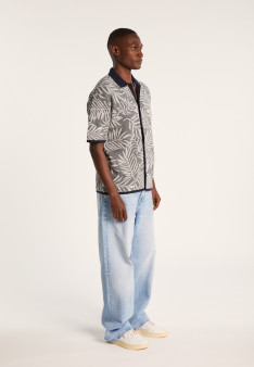 Chemise graphique en coton et lin - Ismael