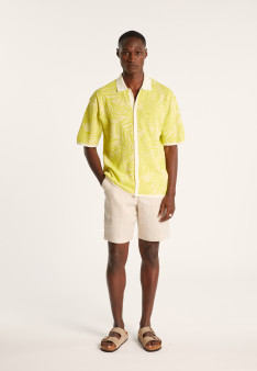 Chemise graphique en coton et lin - Ismael