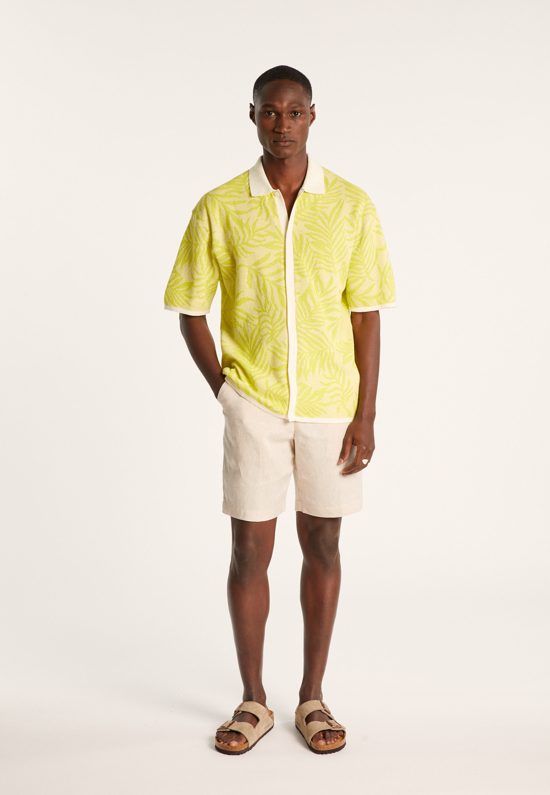Chemise graphique en coton et lin - Ismael