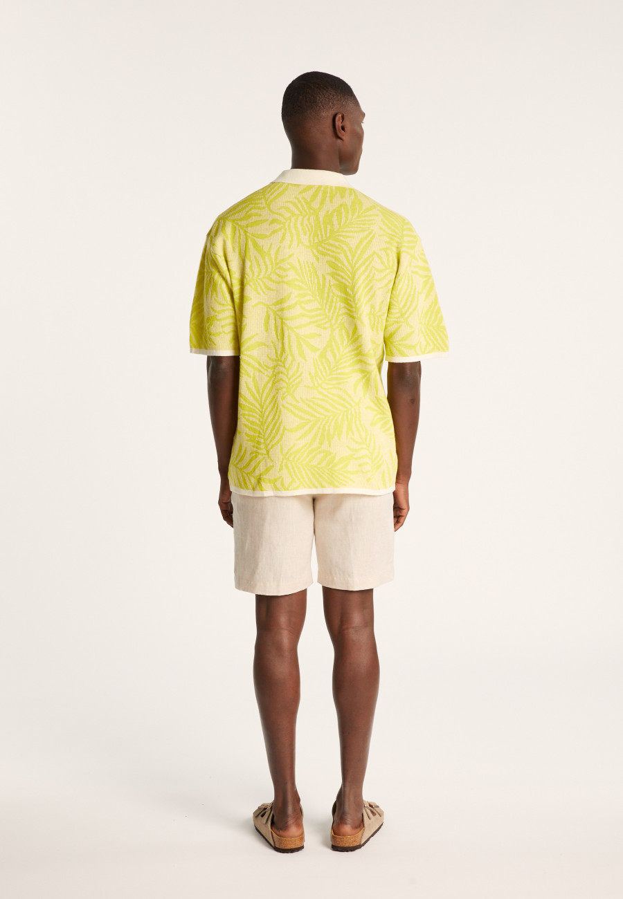 Chemise à motifs en coton et lin - Ismael