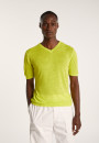 T-shirt col V en lin flammé - Reuben