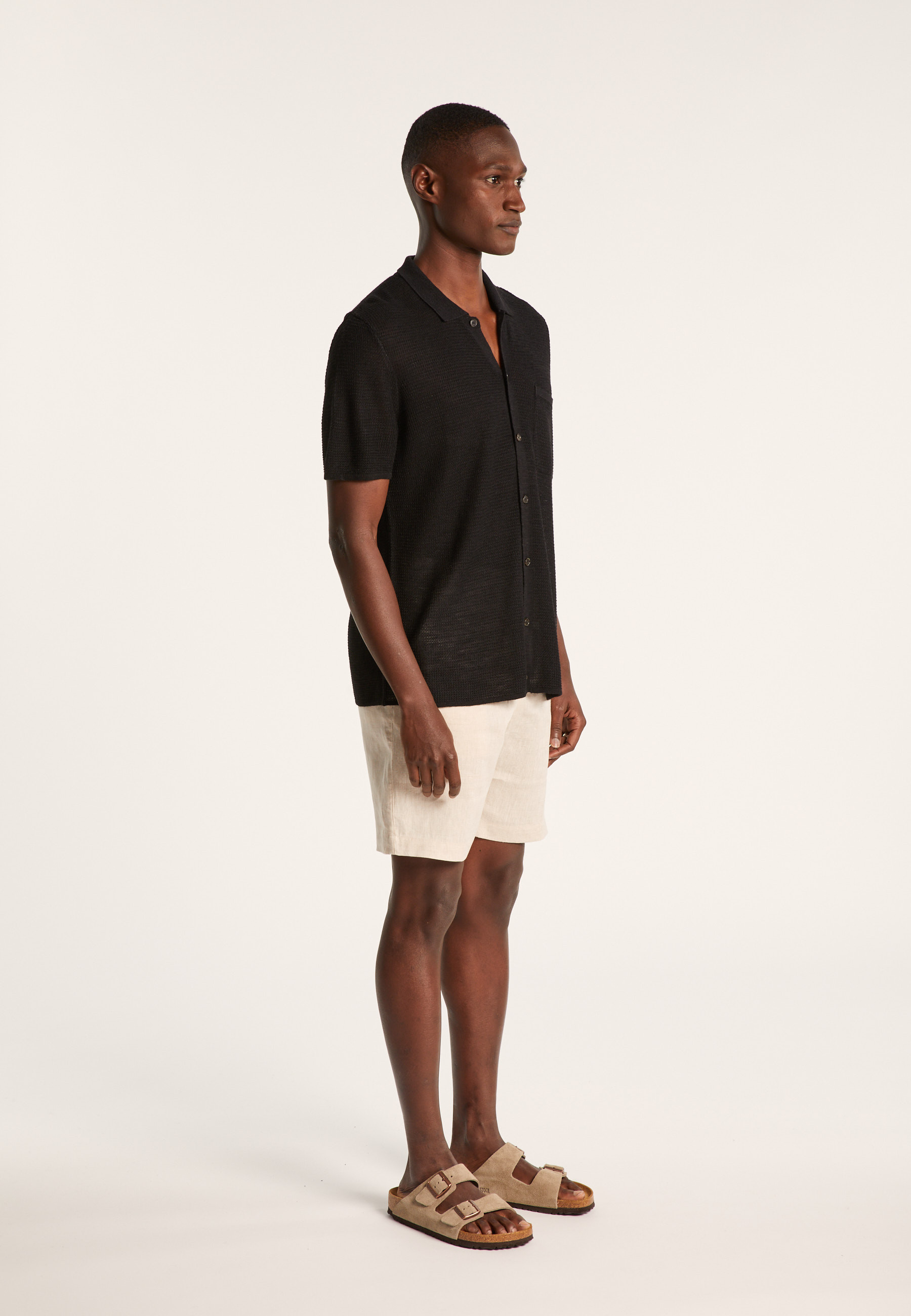 Chemise manches courtes en lin flammé - Icarus