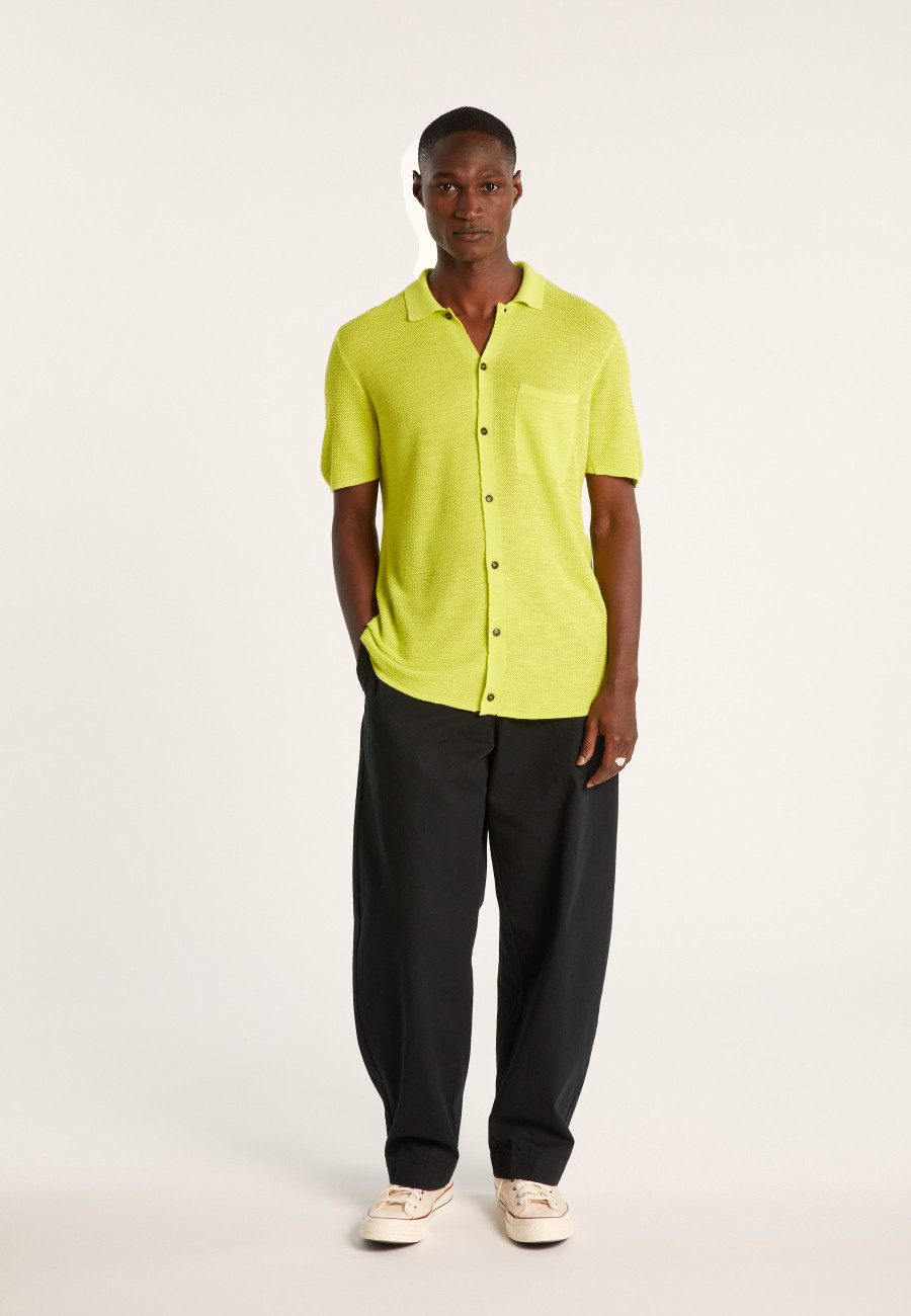 Chemise manches courtes en lin flammé - Icarus