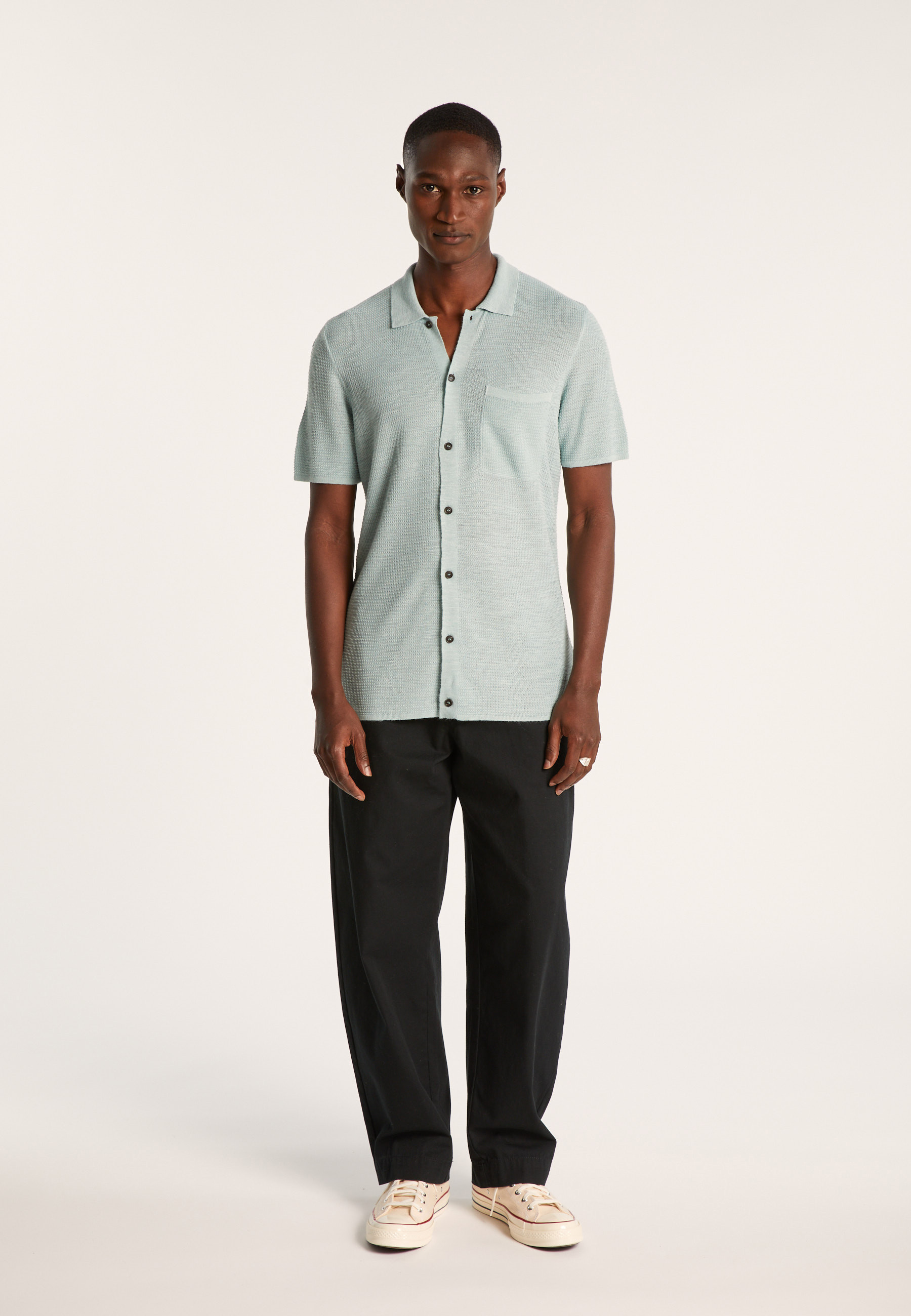 Chemise manches courtes en lin flammé - Icarus