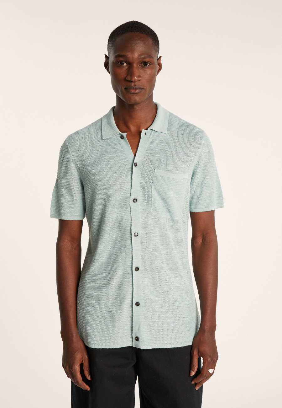 Chemise manches courtes en lin flammé - Icarus