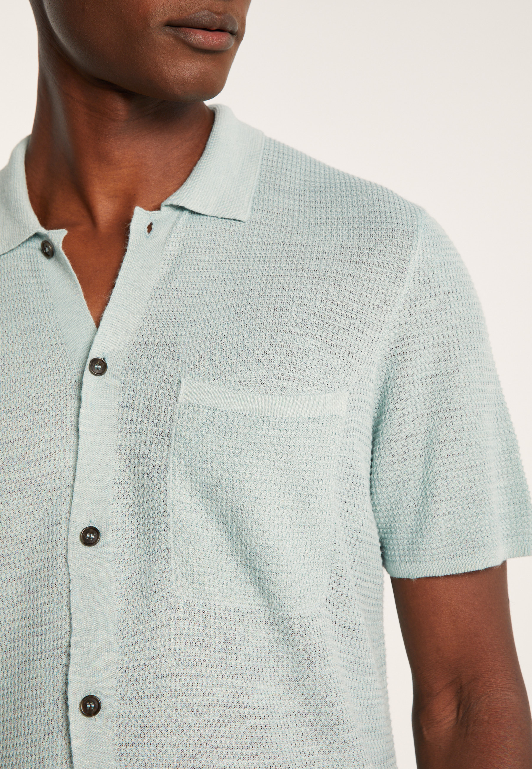 Chemise manches courtes en lin flammé - Icarus