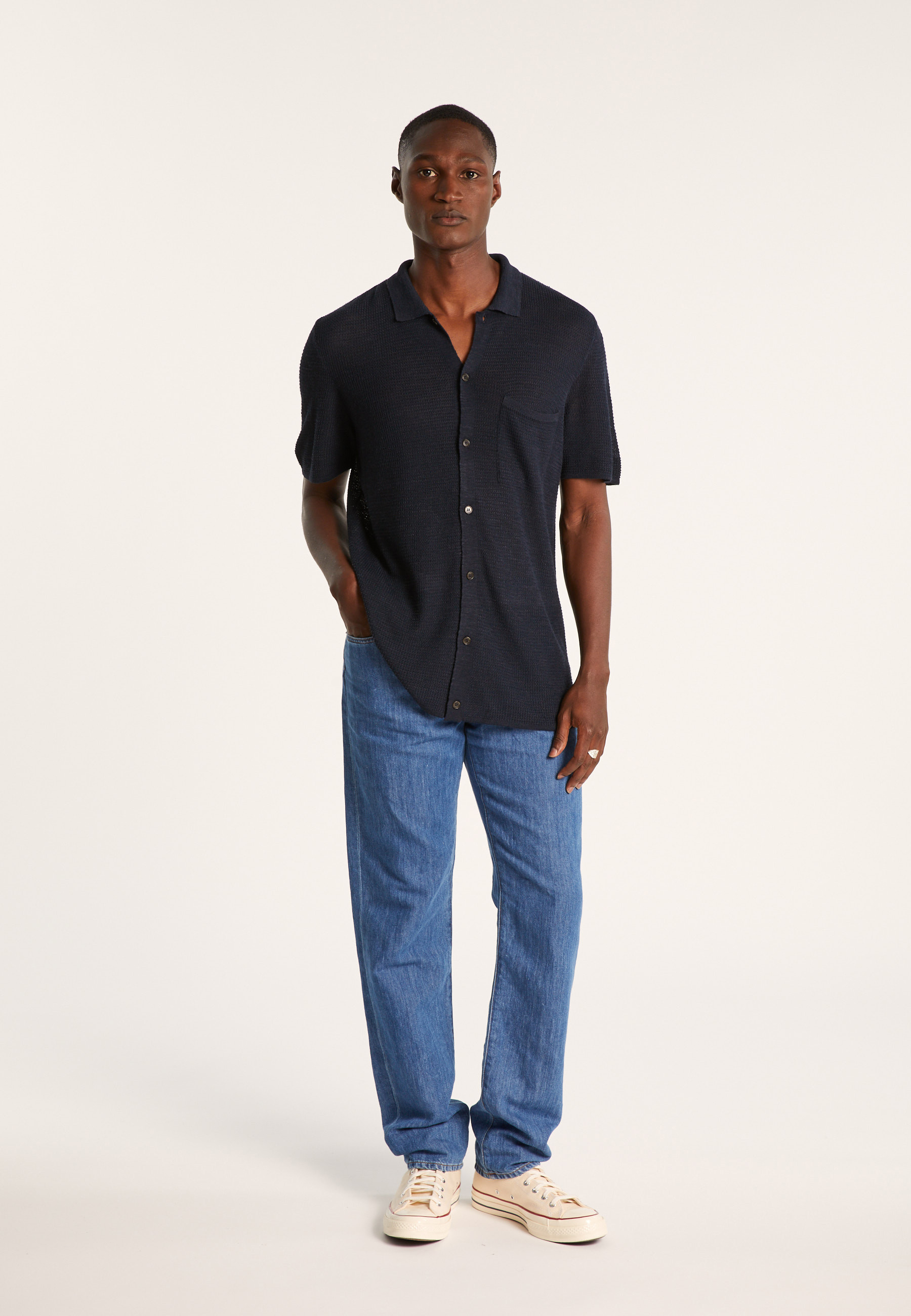 Chemise manches courtes en lin flammé - Icarus