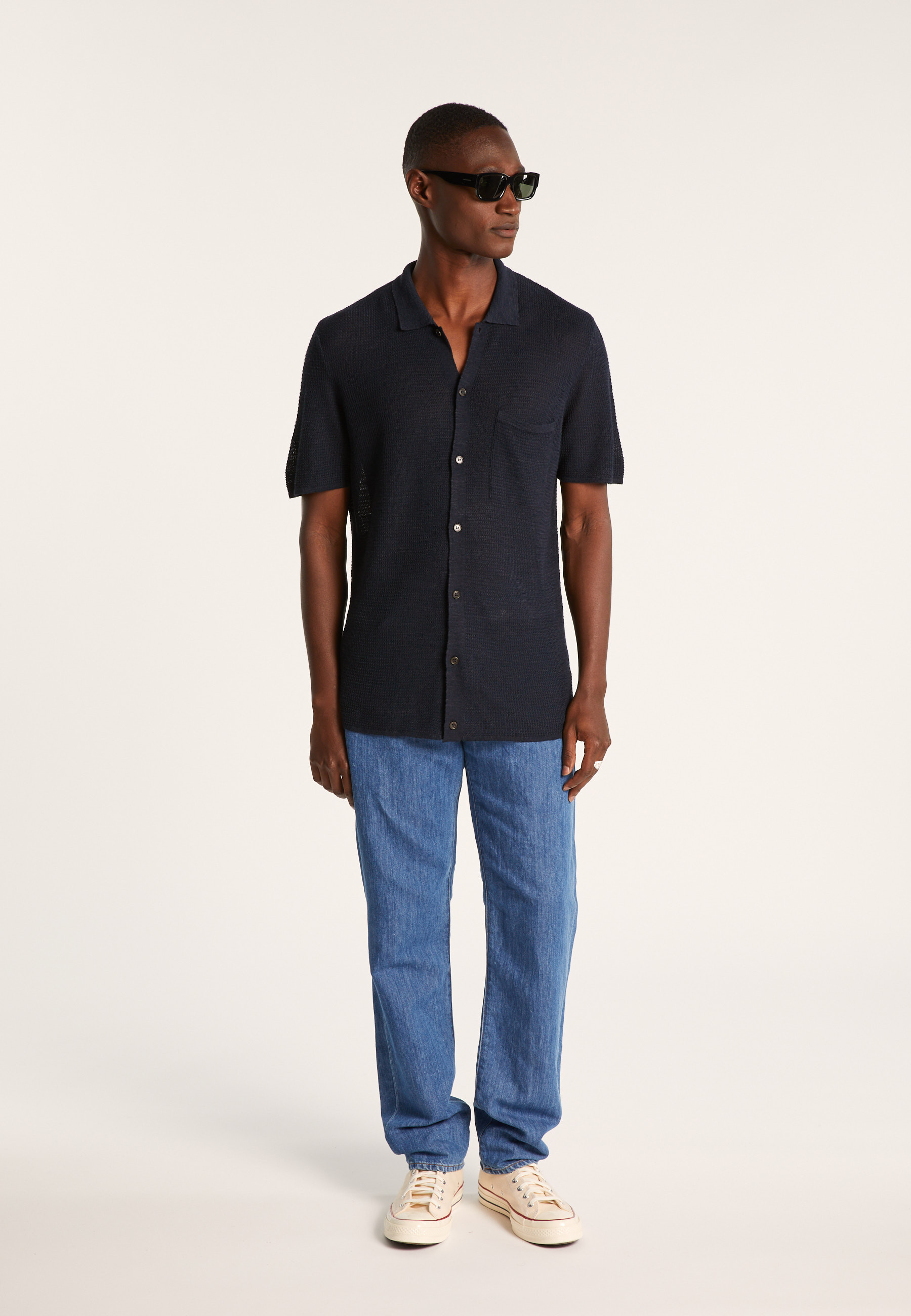 Chemise manches courtes en lin flammé - Icarus