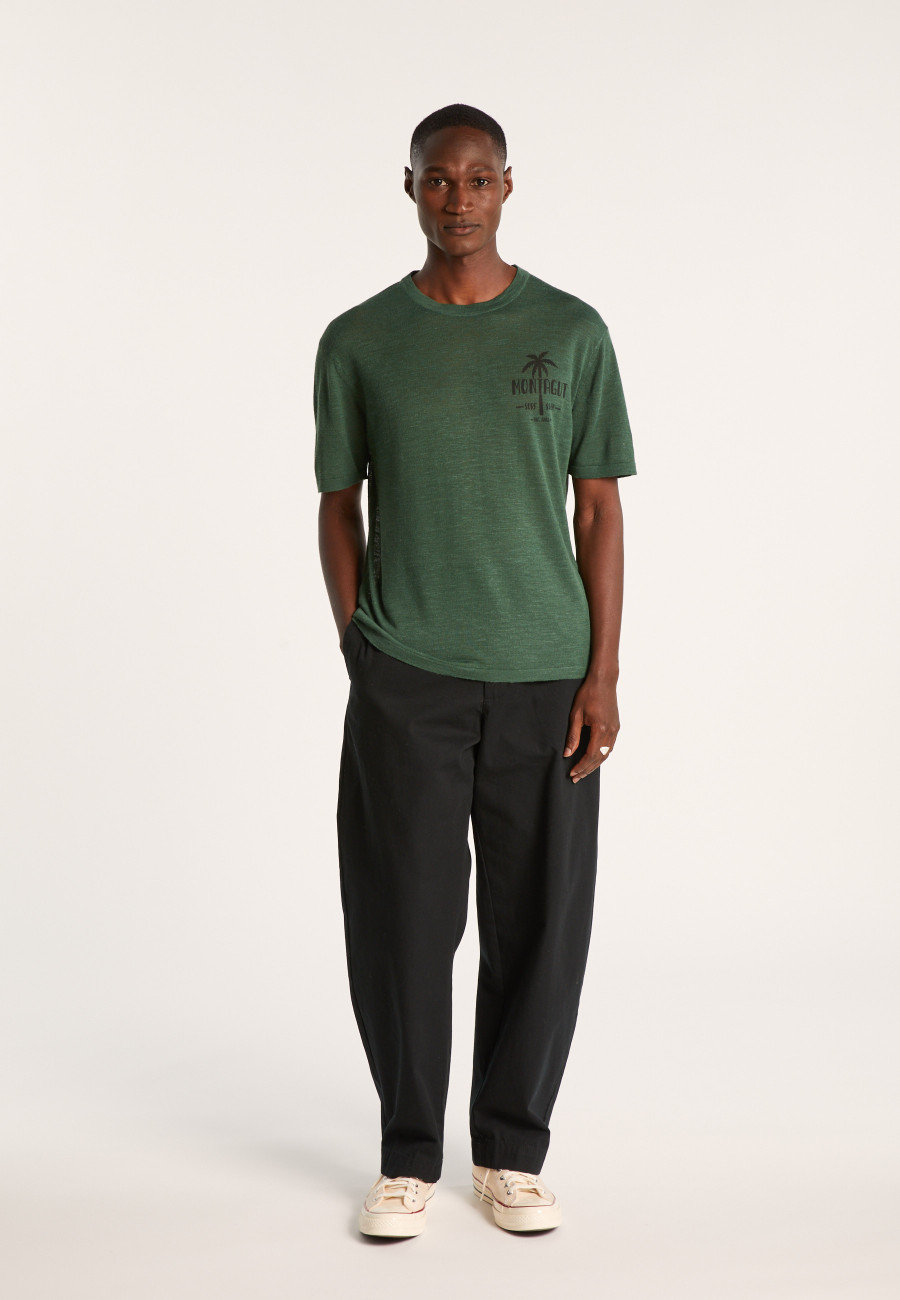 T-shirt en lin flammé - Isao